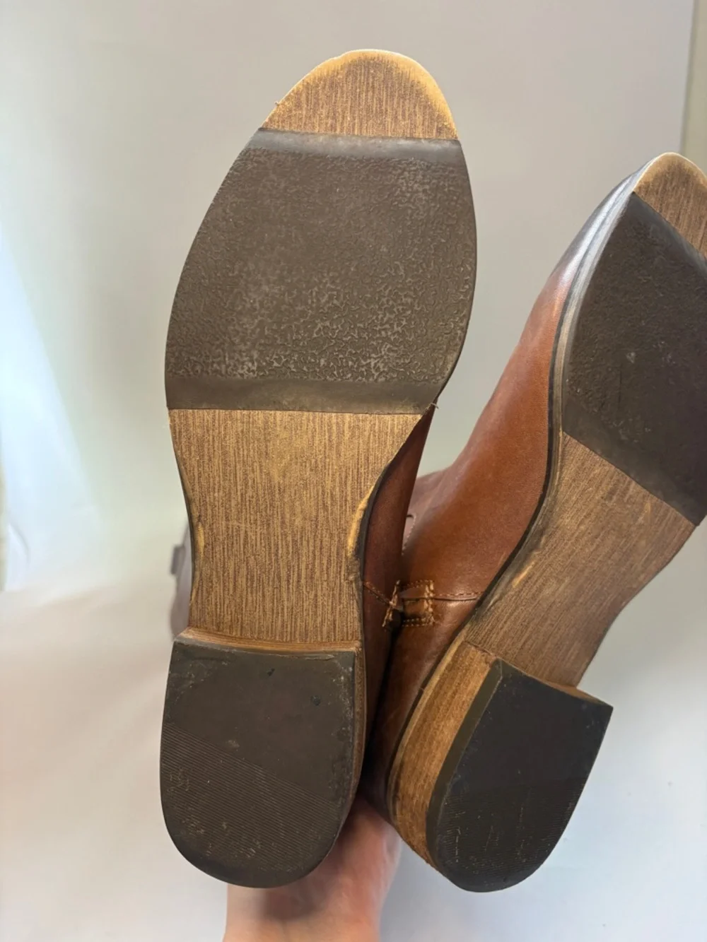Arturo‎ Chiang Chestnut Brown Leather Over-the-Knee Riding Boots Size 9.5